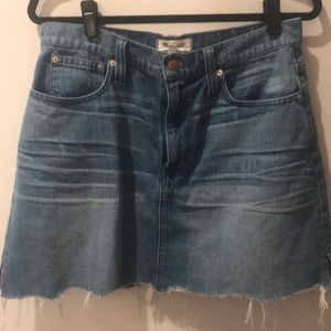 Madewell Distressed Denim Skirt